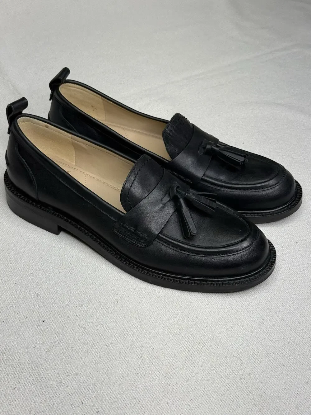Sam Edelman Women's Caylia Leather Loafer, New, US 8.5 Size , Color Black